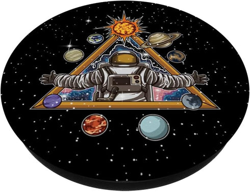 Spiritual Astronaut Meditates In Space, Galaxy PopSockets Adhesive PopGrip