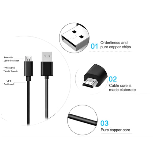 Replacement Charger Cable for Bushnell Wingman GPS Speaker - Compatible with Treblab FX100 HD7 X5 XR700 (5ft)