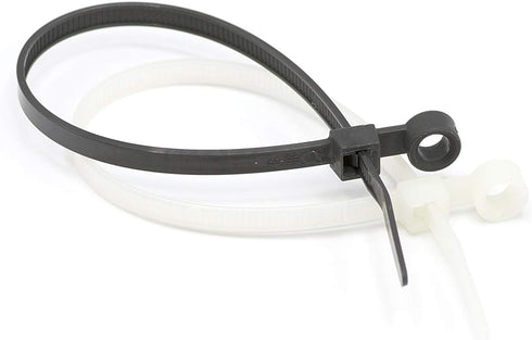 THE CIMPLE CO 7 inch White Nylon Zip Ties (Wire, Cable Ties) - Strong, Indoor and Outdoor Rated, 100 Pack