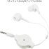 ULTECHNOVO Wired Earbuds, MP3 Double Pull Telescopic Headphones 3.5mm Earphones in-Ear Headphones Earplugs for MP3 (White)