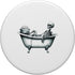 Relaxing Skeleton Enjoying Music and Bath Time PopSockets Standard PopGrip
