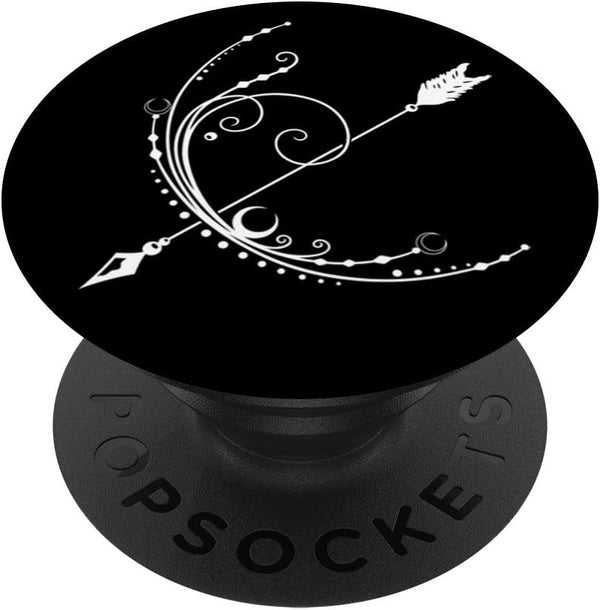 PopSockets PopGrip: Swappable Grip for Phones & Tablets - Bow Arrow for Moon Goddess Feminine Wicca Pagan Gift Idea