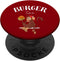 Burger Time Fun Design Monkey Fast Food Delicious Burger PopSockets Standard PopGrip