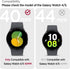 Miimall Waterproof Case for Samsung Galaxy Watch 4 & 5 40mm Protective Bumper Case with Tempered Glass Screen Protector, No Fog Hard PC Cover for Galaxy Watch 4/5 40mm Case Frosted Clear