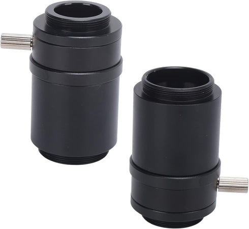 1X C Mount Adapter Lens, Alloy CTV Microscope Lens Camera Interface Adapters for Trinocular Stereo Microscope