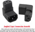 JSER IEC Male C14 to Right Angled 90 Degree IEC Female C13 Power Extension Adapter, 220V 10A Max