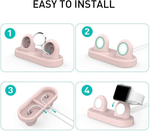 Delidigi 2, 10 9 8 7 6 5 4 3, Dual Charging Stand Dock Silicone Double Charger Holder (Charger Not Included) Compatible