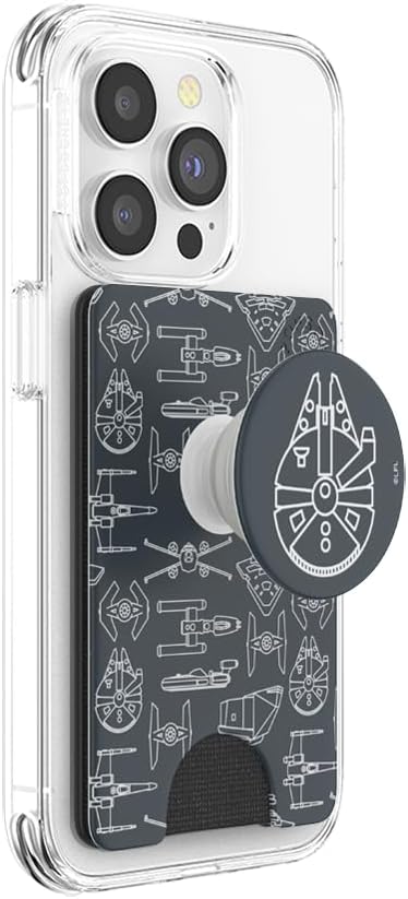 PopSockets Phone Wallet with Expanding Grip, Wireless Charging Compatible Phone Card Holder