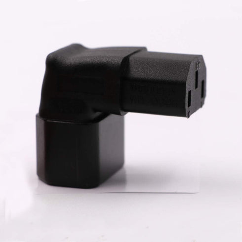 IEC C14 to C13 Power Adapter, PDU Plug/Socket Down 90 Degree, 2 Pack for LCD Wall Mount TV