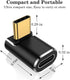 AuviPal USB C 90 Degree Adapter, 100W USB C Male to Female Right Angle Extender for Steam Deck, MacBook, Black