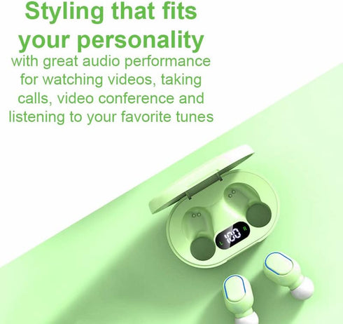 Acuvar Fully Wireless Bluetooth 5.0 Earbud Headphones, iPX4 Water & Sweat Proof, Touch Controls, Smart LCD Case