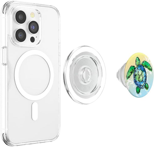 PopSockets Turtle Phone Grip & Stand - Tortuga PopGrip for MagSafe