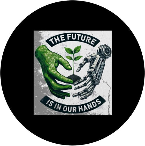 Eco Futurism Robotics PopSockets Standard PopGrip