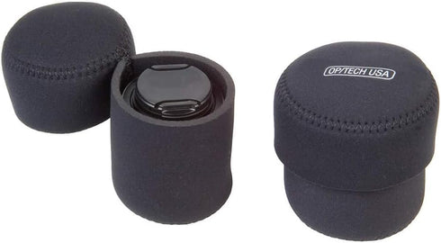 OP/TECH USA 7801032 Fold-Over Neoprene Lens Pouch – Durable Camera Lens Case with No-Lose Lid – 253 (Black)