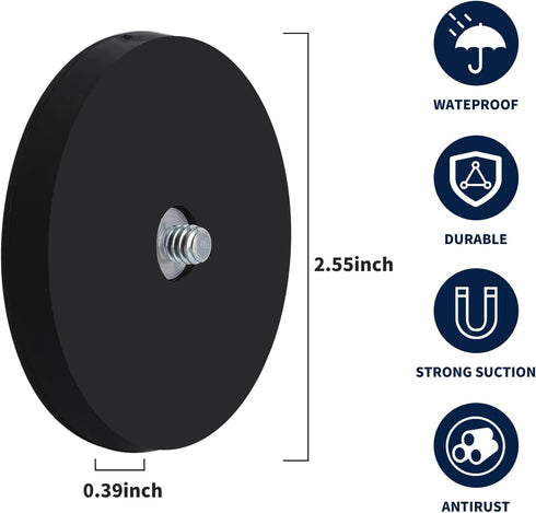 Magnetic Mount Base for WYZE Pan V3 V2 Security Camera, 1/4" Thread, Rubber Coated Magnets