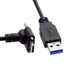 JSER Down Up Angled USB 3.1 Type-C Dual Screw Locking to Standard USB3.0 Data Cable 90 Degree for Camera