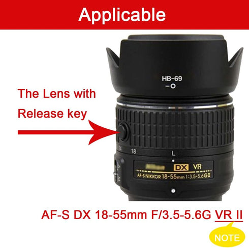 Camera Lens Hood Compatible for Nikon D3500 D7500 D850 w/ AF-S NIKKOR 50mm f/1.4G & 50mm F1.8G (Replace HB-47)