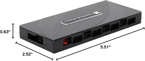 8 8-Port 4 5V-3Pin Cord(12V 4-pin Thermalright ARGB Fan HUB Controller Support Groups of Fans, Pin PC Fan Controller