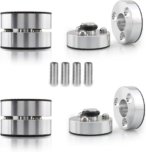 Tertullus 4 Pcs Speaker Isolation Feet Anti Vibration Pads with Stainless Steel Ball, Aluminum Shock Absorb Pads