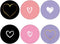6 Pack Cellphone Grip and Stand, Collapsible Expanding Holder for Phone - Pink Black Purple Heart White
