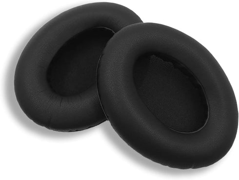 Sennheiser HD201 HD201S HD206 HD180 Ear Pads - Black Protein Leather Replacement Accessories for Resilient Comfort.
