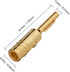 Monosaudio Audiophile Banana Plugs Pure Copper 4 Pcs Double Screw Locking for 10Awg to 17Awg Speaker Wire with L-Form
