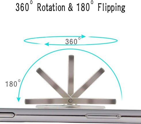 4-Pack Phone Ring Holder 360 Rotation Finger Stand Grip Kickstand for Smartphones and Tablets (Turtle)