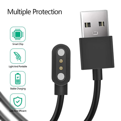 for IDW23 IDW21 IDW13 IDW16 IDW17 IDW19 Replacement Magnetic Charging Cable Cord for Fitpolo/TOOBUR/Gydom/Faweio/Amzhero/Woneligo/Konitee/KEEPONFIT/VrpeFit Smartwatch USB Charger Cable Adapter