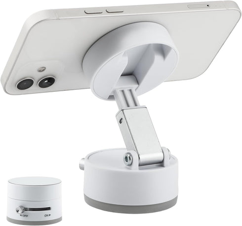 Xiaokeis Foldable Portable Vacuum Magnetic Suction Car Phone Holder, Hands-Free Adjustable Suction Cup Magnetic Phone