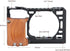 NICRYRIG Cage Kit for Sony A6400 A6500 Mirrorless Camera with Wooden Handle Grip