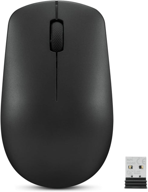 Lenovo 530 Wireless Mouse, Full Size for PC, Laptop, Windows Computer, 2.4 GHz Nano USB Receiver, Ambidextrous Design,