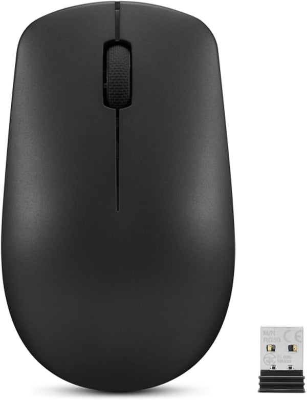 Lenovo 530 Wireless Mouse, Full Size for PC, Laptop, Windows Computer, 2.4 GHz Nano USB Receiver, Ambidextrous Design,