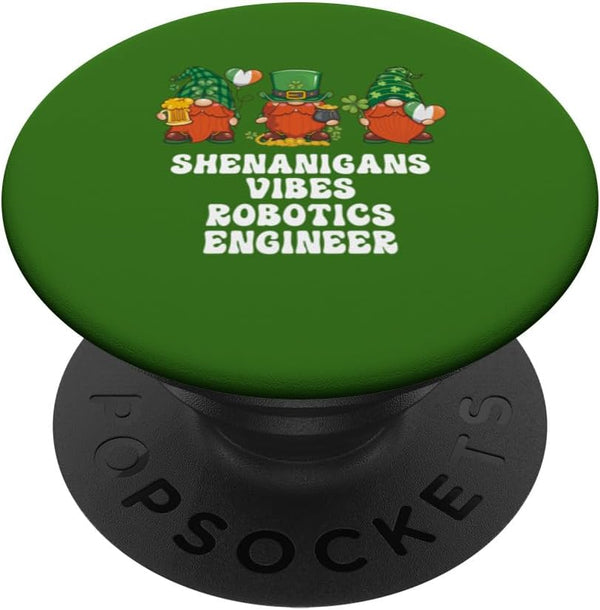 Robotics Engineer Gnomes St. Patricks Day PopSockets Standard PopGrip