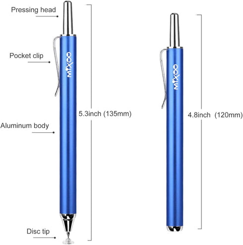 Mixoo (6 Universal Stylus Pen for Touchscreen iPhone iPad Android Tablet Apple Kindle Switch Chromebook Galaxy All