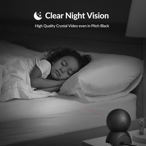 Foscam 5MP WiFi Pet Cameras - 2.4GHz Indoor Baby Monitor with 360° Pan Tilt, Night Vision, AI Human Detection