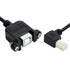CY USB Type-B Male to Female Extension Cable 100cm Right Angled 90 Degree