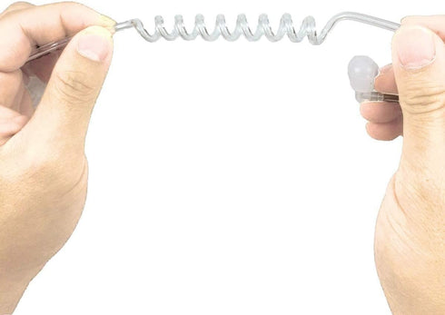 1-Wire FBI Security Acoustic Clear Tube Earpiece Headset with PTT Mic for Motorola Two-Way Radios PMLN7157A, SL300,