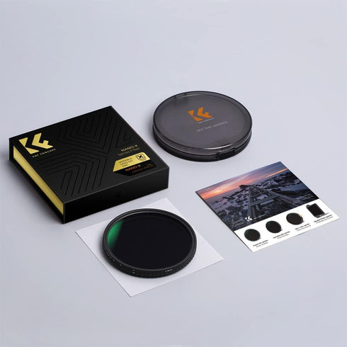 K&F Concept 55mm Variable ND Lens Filter - ND32-ND512 (5-9 Stops) Adjustable with 28 Multi-Layer Coatings for Camera