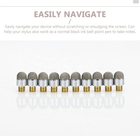 Universal Stylus, 8Pcs Fiber Tips Stylus Replacement Tips for Touch Screen Devices, Drawing Stylus Accessory