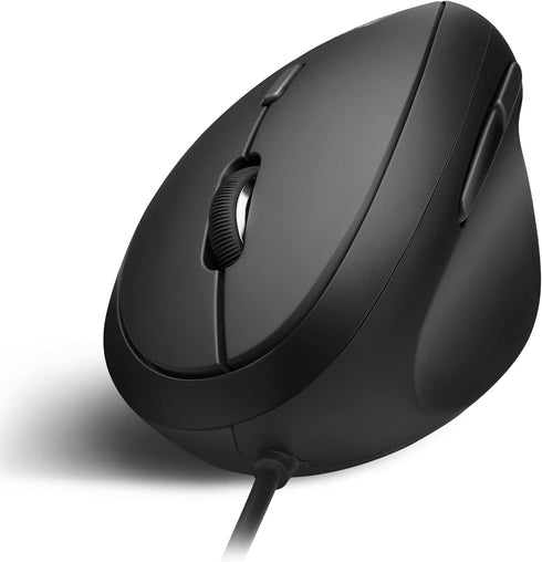 Perixx PERIMICE-519 Wired Ergonomic Vertical Mouse, Portable Small Design, Right Handed, 105x67x58 mm, Black