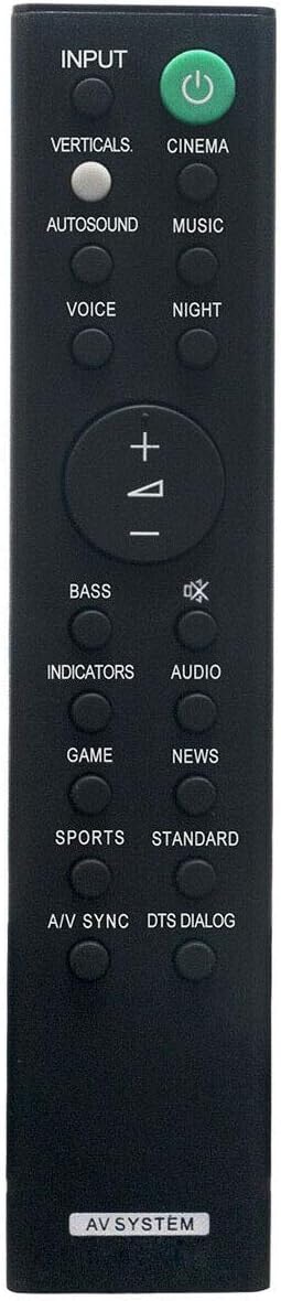 Replaced Remote Control for Sony HT-X8500 HTX8500 Sound Bar AV System