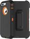 iPhone 8 Plus Case with Belt Clip Holster, 2X Screen Protector, Military Grade Heavy Duty Shockproof Cover, Orange