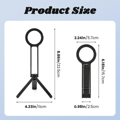 WeiLingBo 17/16/15/14/13/12 Magnetic Phone Tripod,Aluminum Alloy Flexible Tripod for Cell Phones,Travel Essential