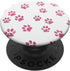 PopSockets Swappable PopGrip, Rose Pink Paw Print Pattern Cute Dog Cat Lover Owner
