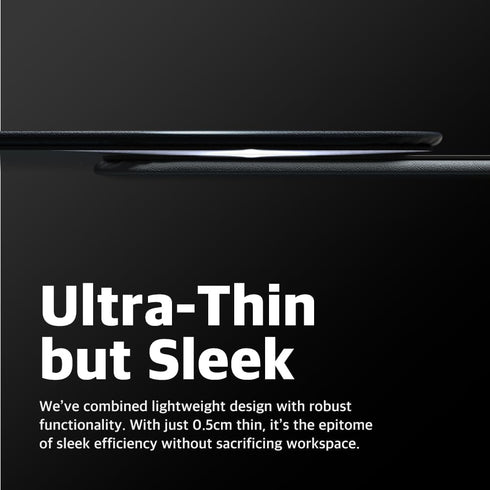 POUT H3 - Portable Qi Wireless Charging Mouse Pad Mat for Laptops Charges w/iPhone, Airpod, Samsung Galaxy (Midnight