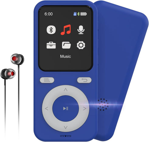wiwoo 64GB MP3 Player with Bluetooth,Bluetooth Portable HiFi Lossless Sound MP3 Player with