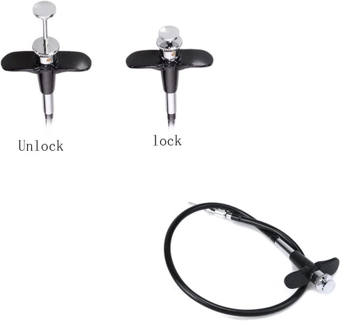 15.7" Threaded Release Cable, Vibration-Free Black Shutter Release Cable with Bulb-Lock