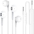 2 Pack 3.5mm Wired Headphone Plug, In-Ear Earphones with Built-in Microphone & Volume Control for iPhone, Samsung,
