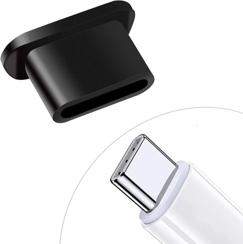 4 Pack USB C Anti Dust Plugs for iPhone 15 Pro Max Plus, Charging Port Cover Type C with 2 Plug Holders, Full