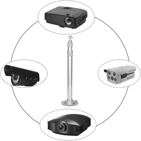 EBTOOLS Adjustable Universal Projector Ceiling Mount, 360° Rotation, 90° Tilt, Fits Most Mini Projectors for Home or